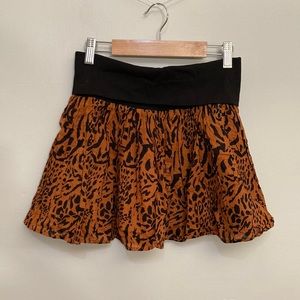 H&M animal print leopard skirt